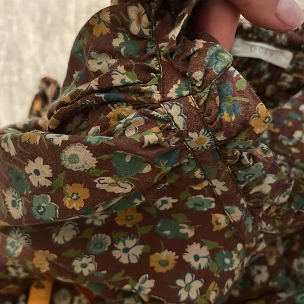 SOLD Doen Patricia brown floral dress size Medium - Picture 9 of 9